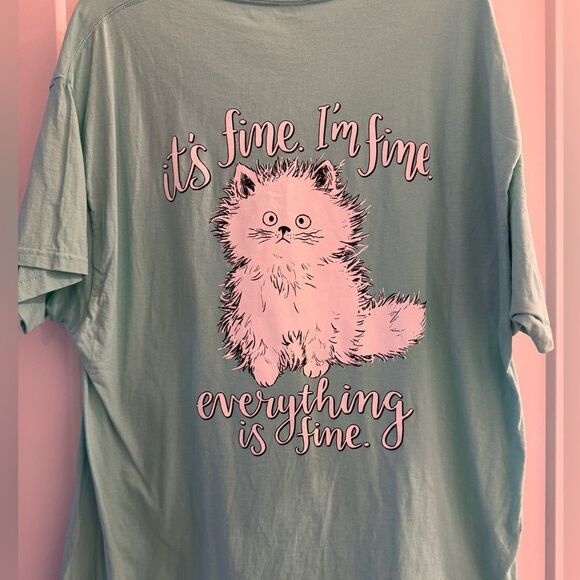 Southern attitude I’m fine cat shirt - Picture 5 of 9